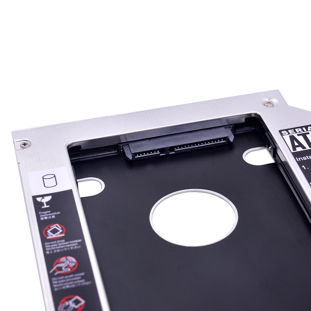 CHIPAL 10 шт. Универсальный алюминиевый 2 й HDD Caddy 9 5 мм SATA 3 0 Корпус для ноутбука DVD/CD ROM