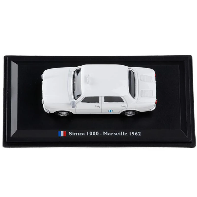 Классическая модель такси SIMCA 1000 цвет белый масштаб 1:43 металлический сплав
