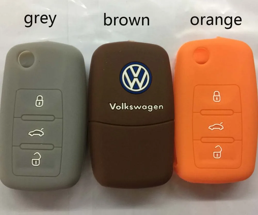 10 шт./лот 13 цвет 3 кнопки силиконовой ключ чехол с логотипом подходит Для VW Passat Polo