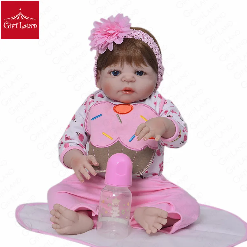 Reborn Детская кукла Bebe полная силиконовая девочка игрушка Реалистичная