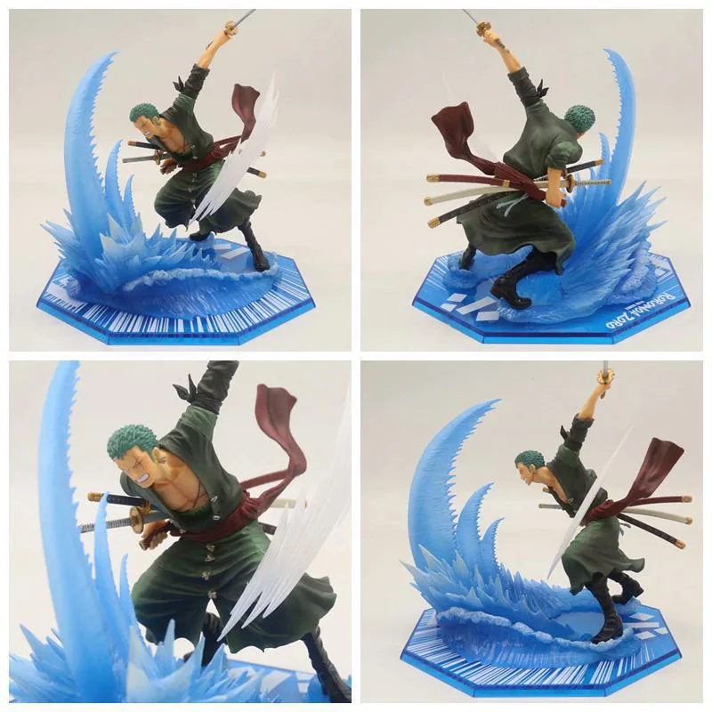 

New Hot Anime One Piece 18cm Roronoa Zoro Super fierce battle Model Pvc Action Figure Collection Model Toys