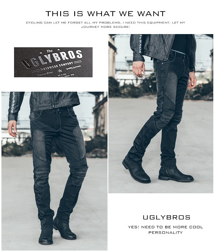 Мужские джинсы для езды на мотоцикле UGLYBROS UBS 01|motorcycle riding pants|riding pantsmotorcycle ride jeans |