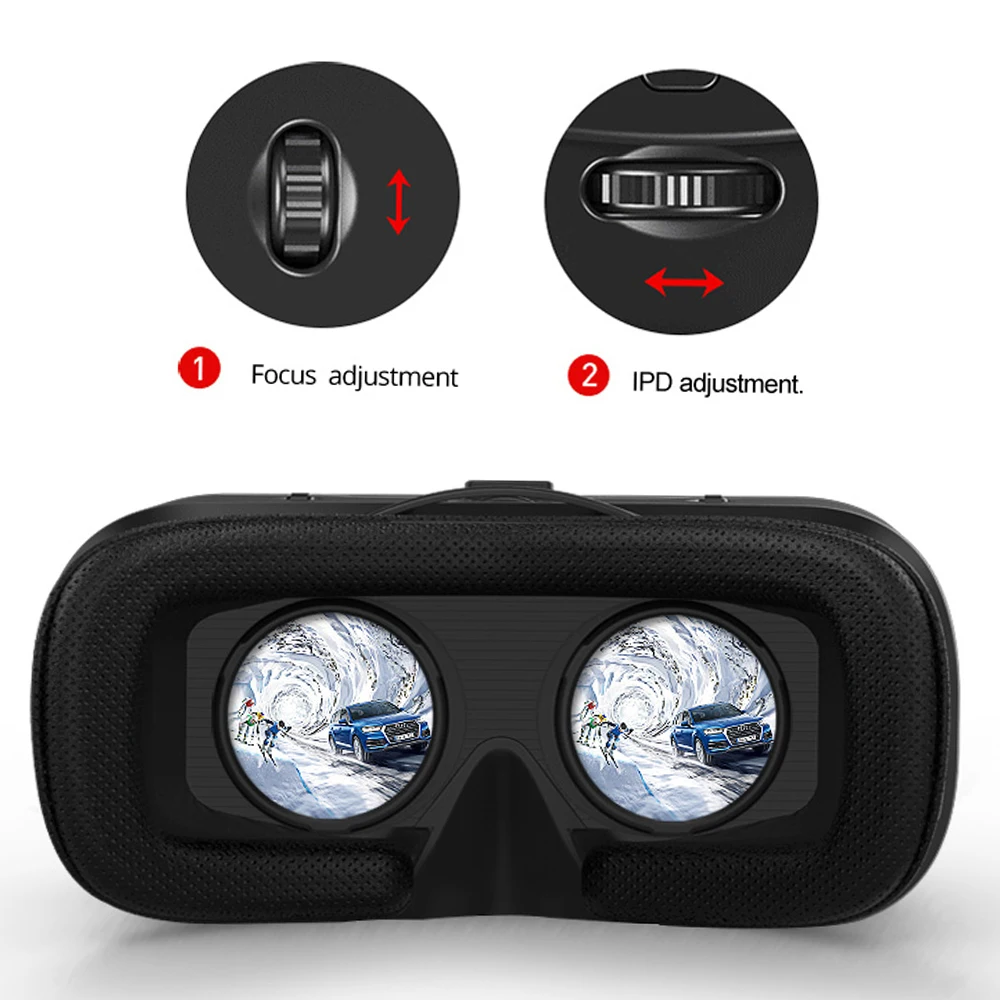 VR Shinecon 6,0 3D очки виртуальной реальности Google Cardboard VR Box гарнитура шлем для 4,3-6,0 дюймового смартфона с геймпадом