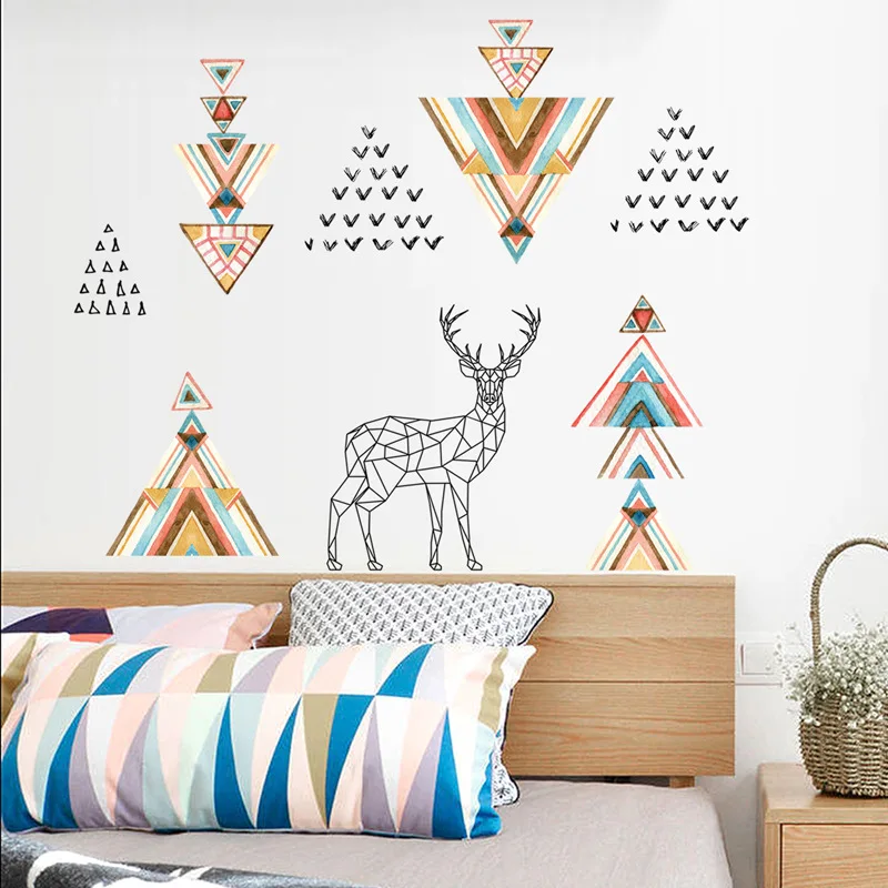 60X90CM DIY домашний декор геометрический плакат с оленем украшение высокое качество
