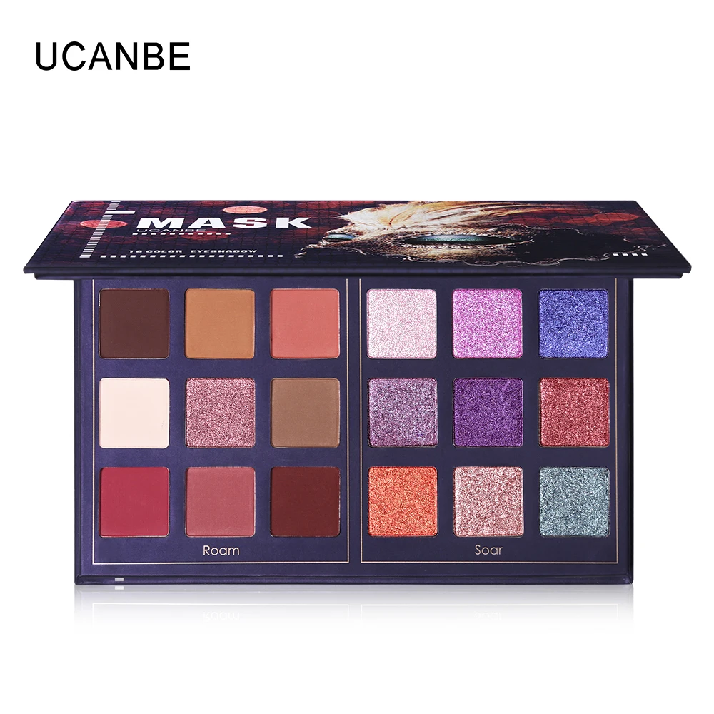 UCANBE beauty Cosmetics 18 цветов маска тени для век макияж Палитра основные мерцающие матовые тени для век прессованный блеск - Цвет: UCANBE MASK