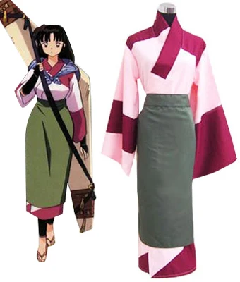 anime InuYasha Sango Kimono Cosplay Costume Free Shipping | Тематическая одежда и униформа