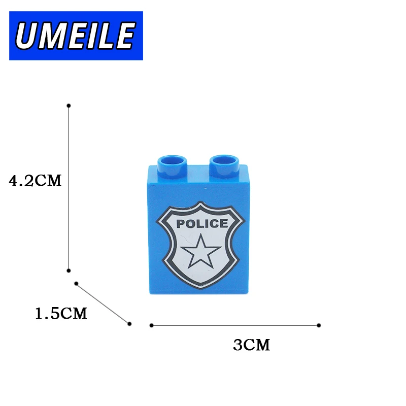 Бренд UMEILE 1*2 части в горошек печать больших частиц строительные блоки Сделай Сам