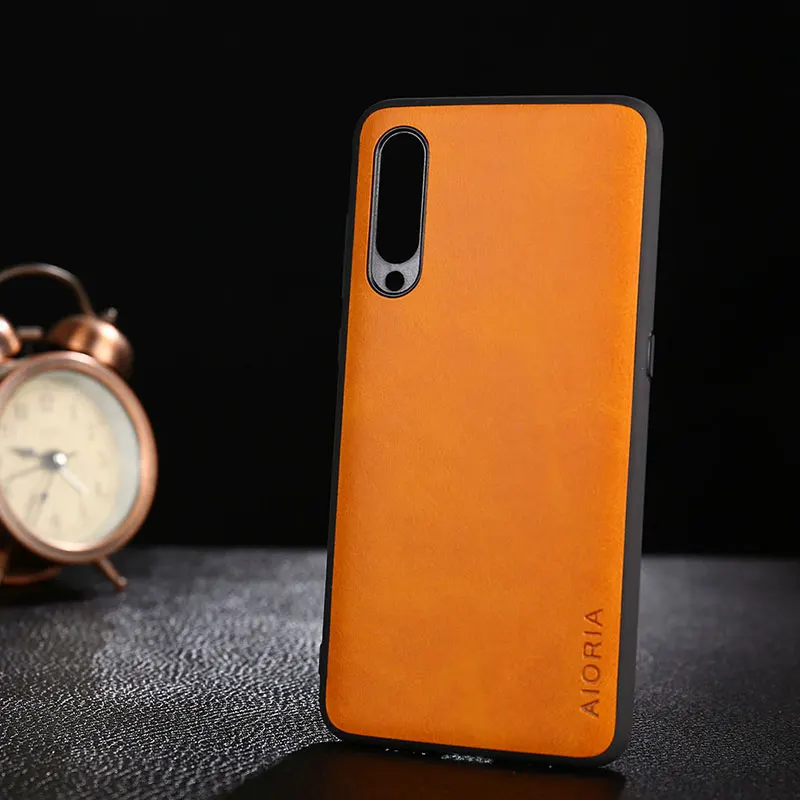 Чехол для Xiaomi Mi 9 mi9 se lite funda роскошный винтажный кожаный мягкий чехол для xiaomi mi 9 mi9 se чехол coque capa бизнес hoesje - Цвет: yellow