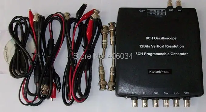 Высокая точность hantek1008b 8ch USB Авто Scope/DAQ/8ch генератор 8 Каналы автомобильный