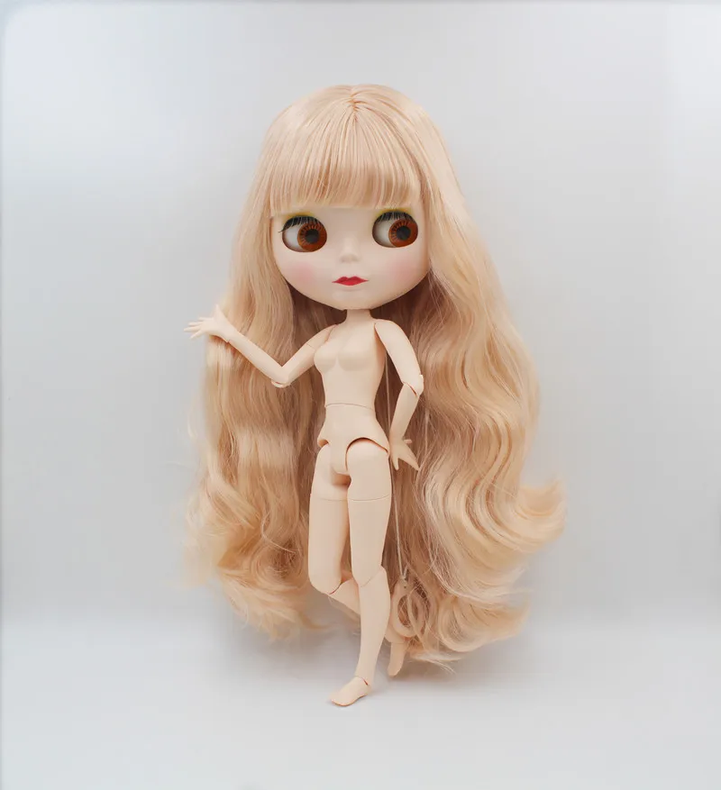 Кукла Blygirl Blyth светильник светло-желтая челка с кудрявыми волосами 1/6 обнаженные
