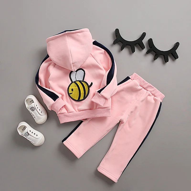 Girls Clothing Sets Autumn Kids Clothes Tracksuit Set Children Sports Suit Outfits 1Year Cartoon Hoodie pants 2 Pieces Outerwear | Детская