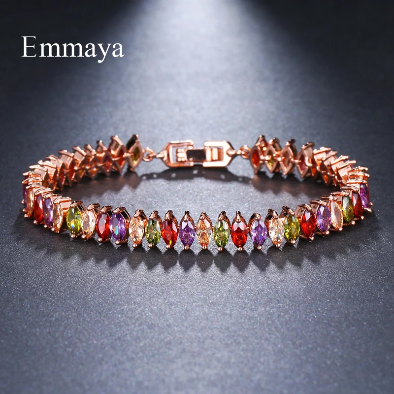 Emmaya 4 цвета очаровательные свадебные браслеты для женщин в форме листа