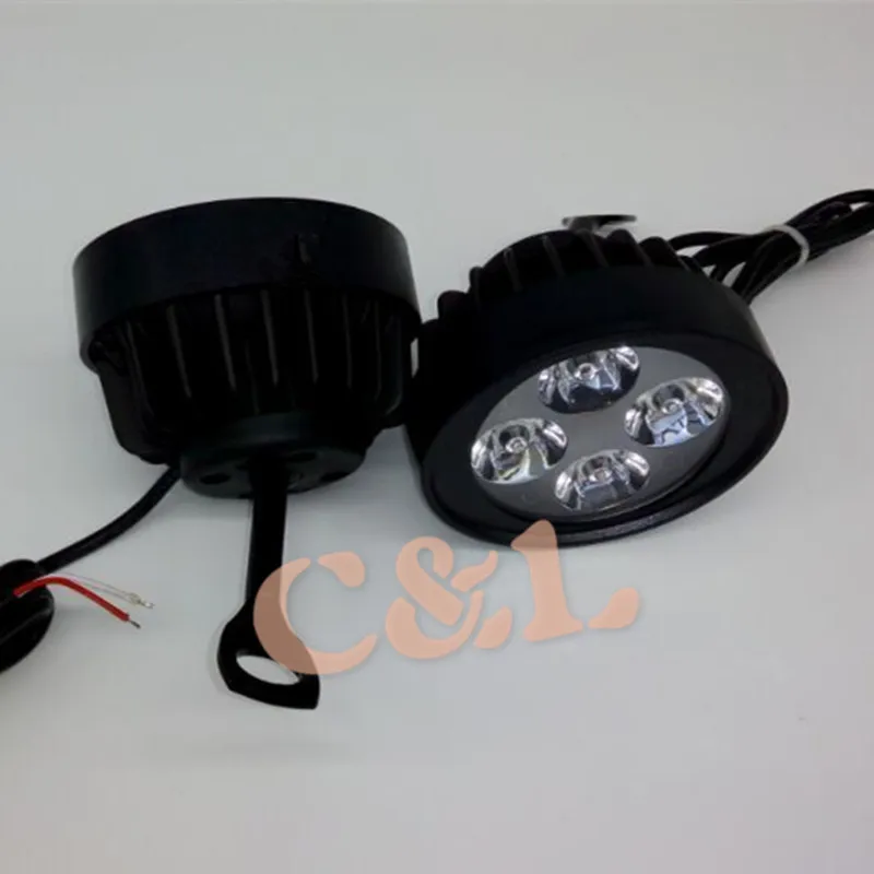 Универсальные мотоциклетные черные 4 светодиодные фары Противотуманные с