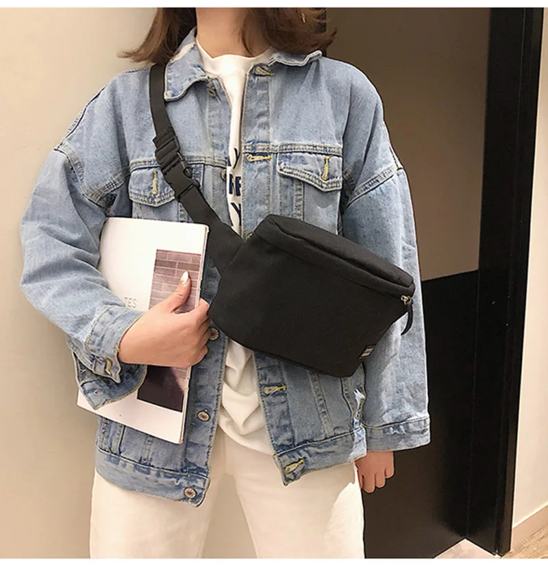 Черно-белая поясная сумка в сетку Bananka Fanny Pack диагональная поясная сумка удобная поясная Сумка внешняя простота женские нагрудные сумки