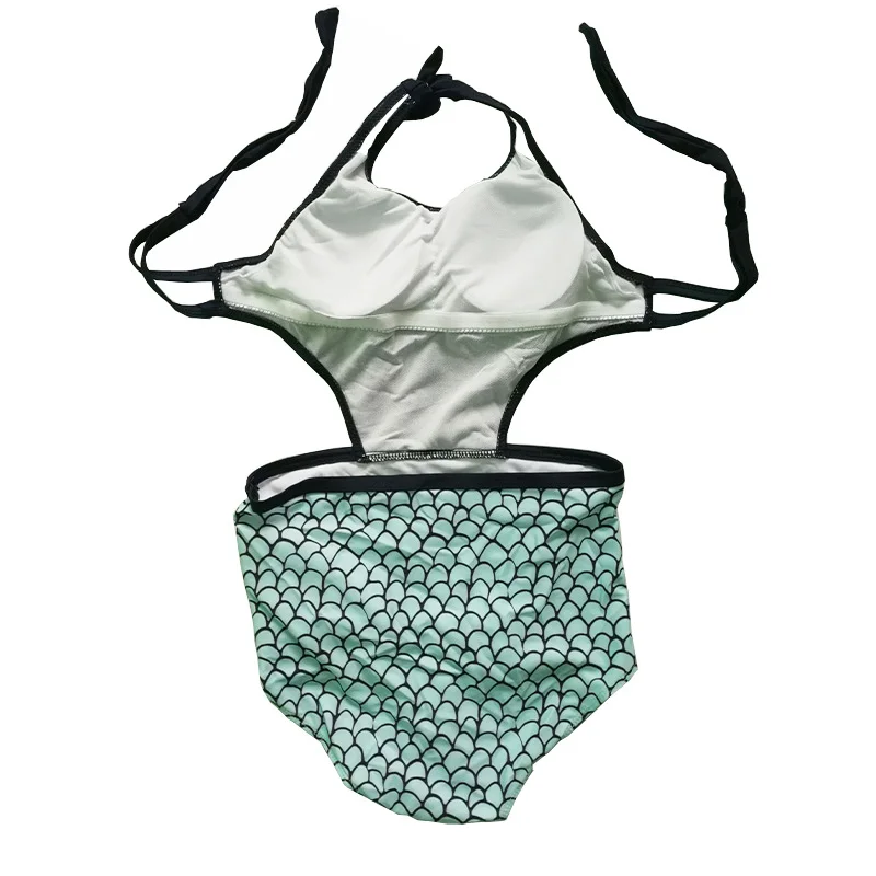 Женский купальник бикини бразильский с высокой талией и рисунком рыбы 2019|tall|tall