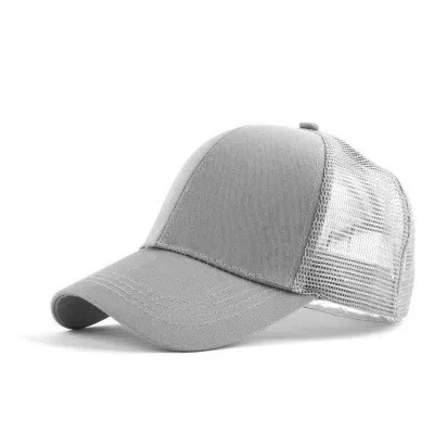 grey mesh Новинка, блестящие бейсбольные кепки с конским хвостом, блестящая Высококачественная модная женская регулируемая бейсболка в стиле хип-хоп - Цвет: grey mesh