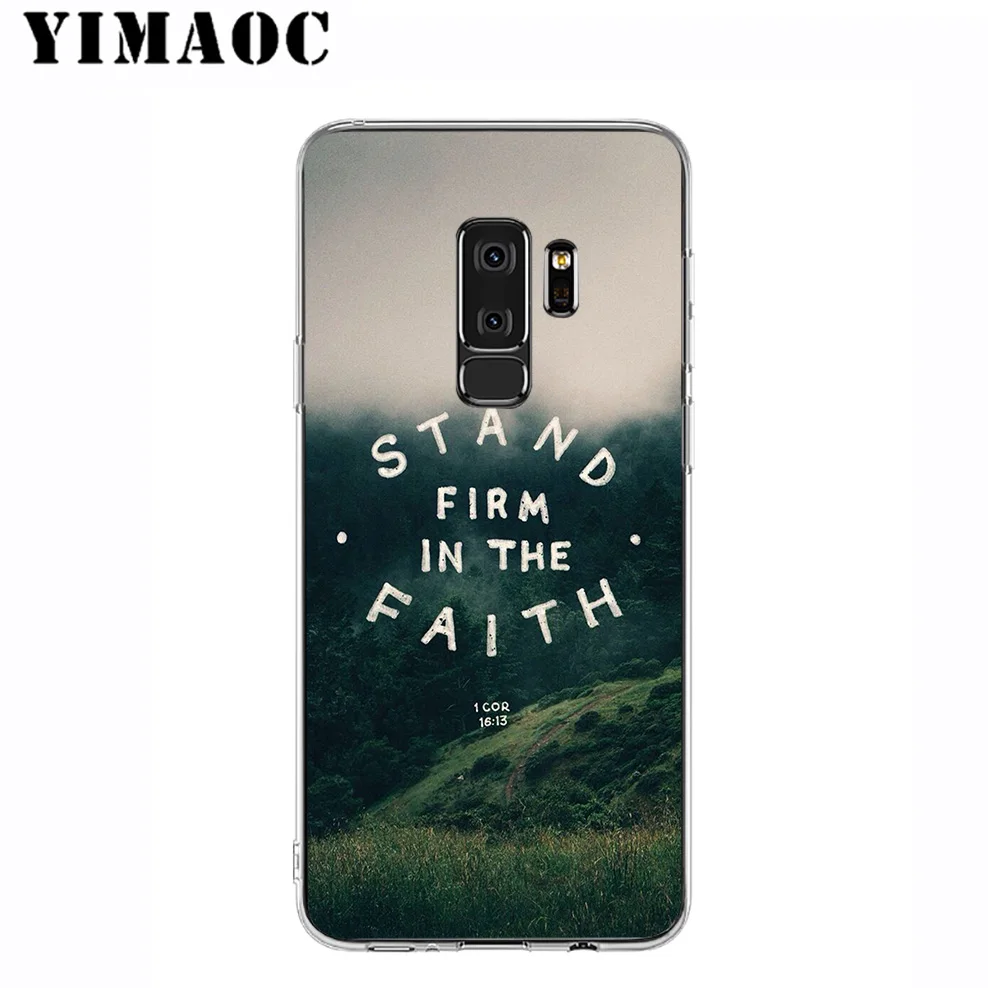 YIMAOC Bible verse Jesus Soft Silicone Case for Samsung Galaxy A5 A6 Plus A7 A8 A9 2018 J3 J5 J6 J7 2016 2017 EU Version |