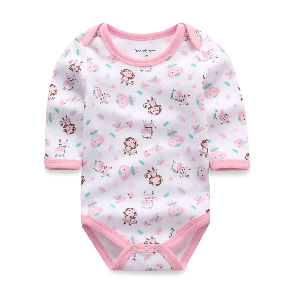 Baby Bodysuits O-neck Cotton Cartoon Long Sleeve Clothes Winter Infant Overalls Newborn Boy Girl Clothing Set Jumpsuit | Мать и ребенок