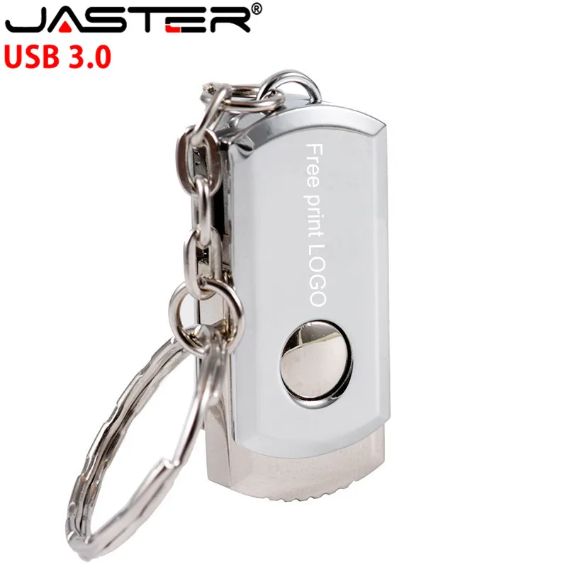 JASTER USB 3,0 Металлический Брелок флеш-накопитель 128 Гб 64 ГБ 32 ГБ 16 ГБ флеш-накопители реальная емкость флеш-накопители usb флешки(более 10 шт. бесплатный логотип