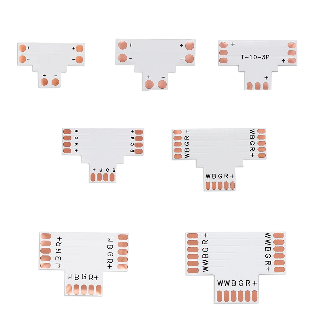 5 шт. L T X форма RGB RGBWW Светодиодная лента Угловой коннектор; pcb; плата 8 мм 10 мм 12 мм 2pin 3Pin 4pin 5pin 6Pin одноцветная RGB RGBW