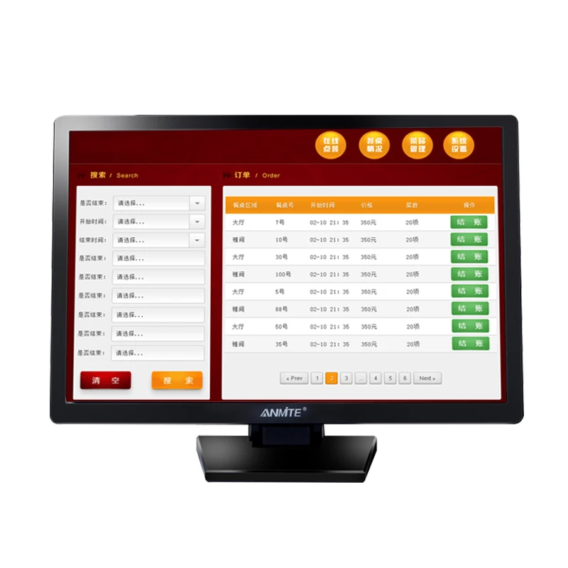 Anmite 22 TFT Lcd сенсорный монитор ПК дополнительный Резистивный/емкостный сенсорный дисплей