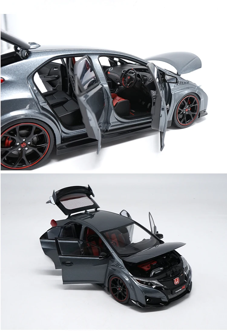 Новинка 1/18 Honda Ebbro Civic Type R литой Сплав модель автомобиля игрушки для детей