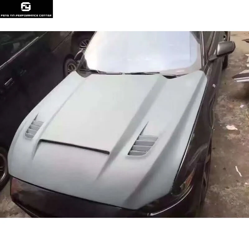 Crbon волокно FRP Неокрашенный капот двигателя крышка двигателя для Ford Mustang автомобильный комплект кузова 15-17 - Цвет: FIBER GLASS