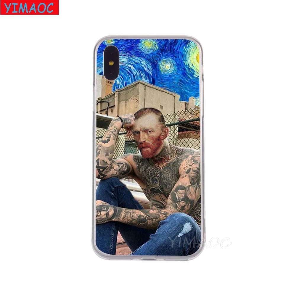 Мягкий чехол YIMAOC Vincent Willem van Gogh из ТПУ и силикона для iPhone 8 7 6 6S Plus 5 5S SE X XR XS 11 Pro Max |