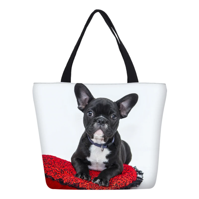 Hynes Eagle Canvas Hangbags Women Cute Cat Dog Crossbody Bags Shoulder Bag Female Foldable Portable Casual Tote Bolsos Mujer | Багаж и
