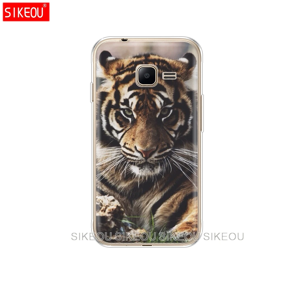 Силиконовый чехол для телефона Samsung Galaxy J1 Mini 2016 J105 J105F Nxt Duo wolf tiger lion Leopard bear |