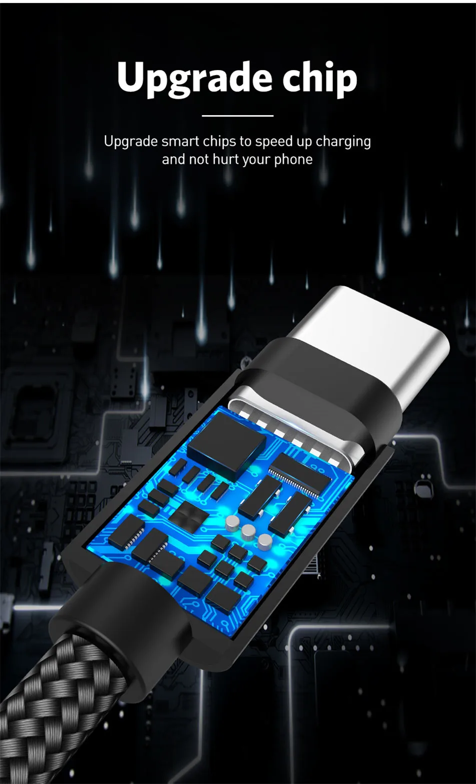 USLION USB C кабель для huawei mate 20 Pro samsung S9 S8 usb type C кабель передачи данных для быстрой зарядки для Xiaomi Mi8 SE Oneplus 6 5T
