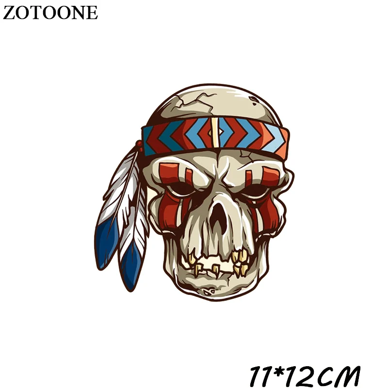 Патчи для одежды ZOTOONE железные патчи с черепом термопереводные наклейки в стиле