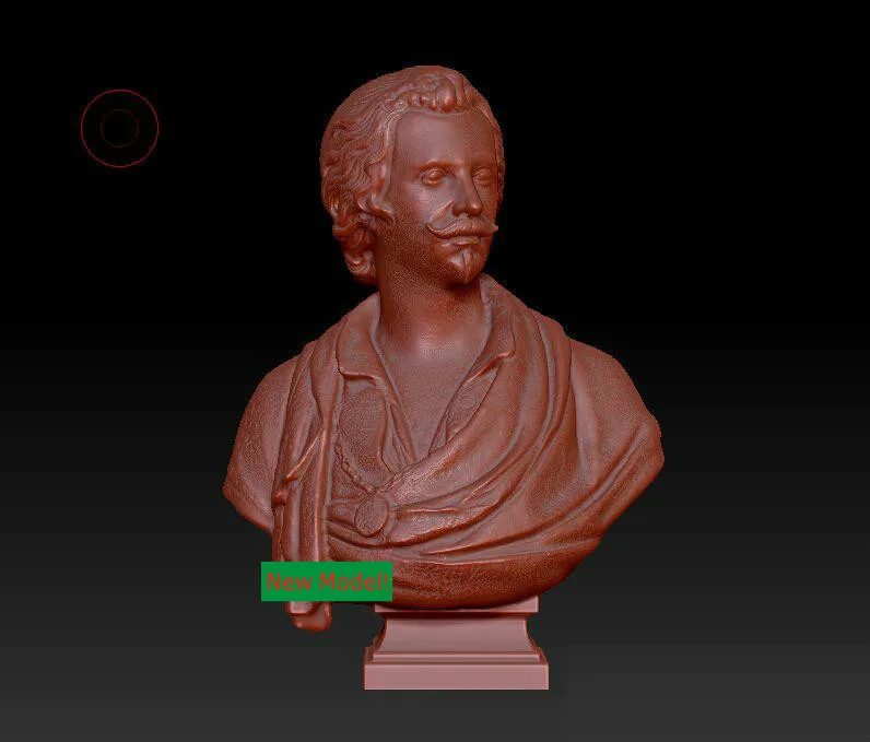 

3D model stl format, 3D solid model rotation sculpture for cnc machine Anton van dyke