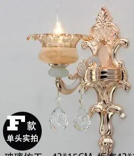 Современный настенный светильник lamo jade для гостиной, Хрустальный настенный светильник Arandela, гостиничный номер, арт-деко, искусственный мрамор, настенный светильник, светильники - Цвет абажура: F 1 light