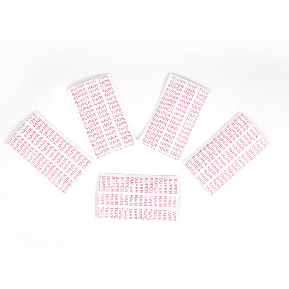 60 шт./компл. удлинитель волос из кожи Клейкая Двусторонняя супер лента Tab