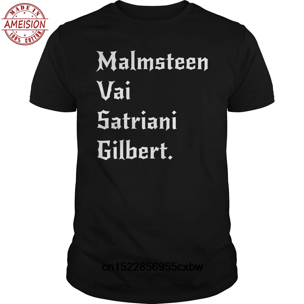 Забавная Мужская футболка новинка Yngwie Malmsteen Steve Vai Joe Satriani пол Гилберт Shred с гитарой