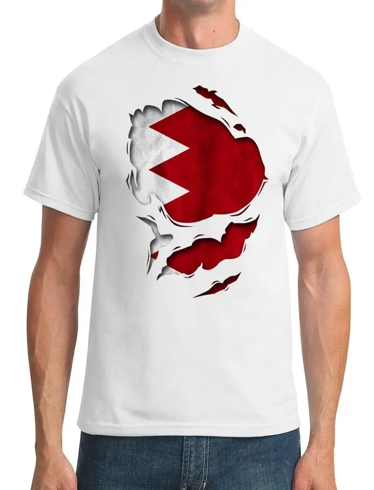 Bahrain Bahranian Ripped Effect Undershirt Мужская футболка стильная круглая футболки на заказ из