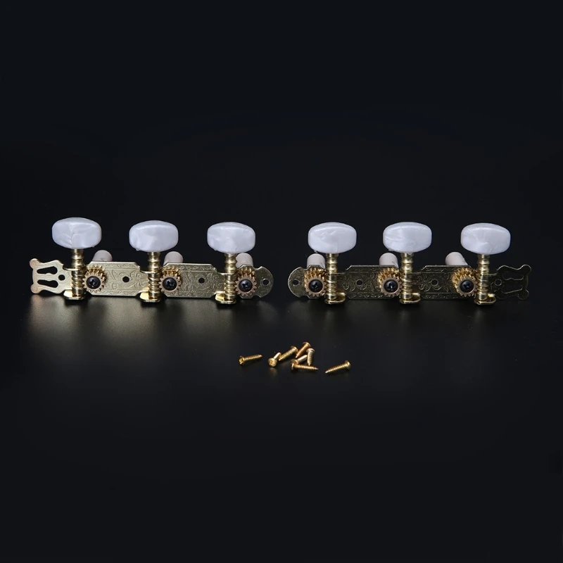 

OOTDTY 2pcs Classical Guitar Tuning Pegs Keys Machine Heads Tuner Parts Accessories