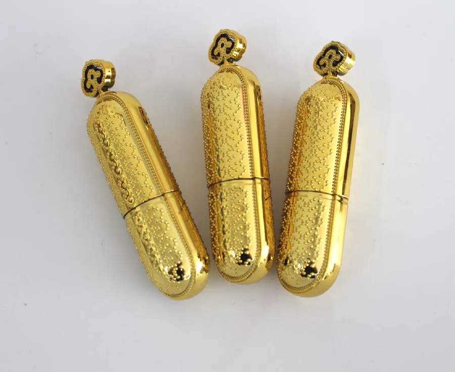 50pcs shiny golden lipstikc tube Lip balm containers wtih royal Palace  aristocratic style