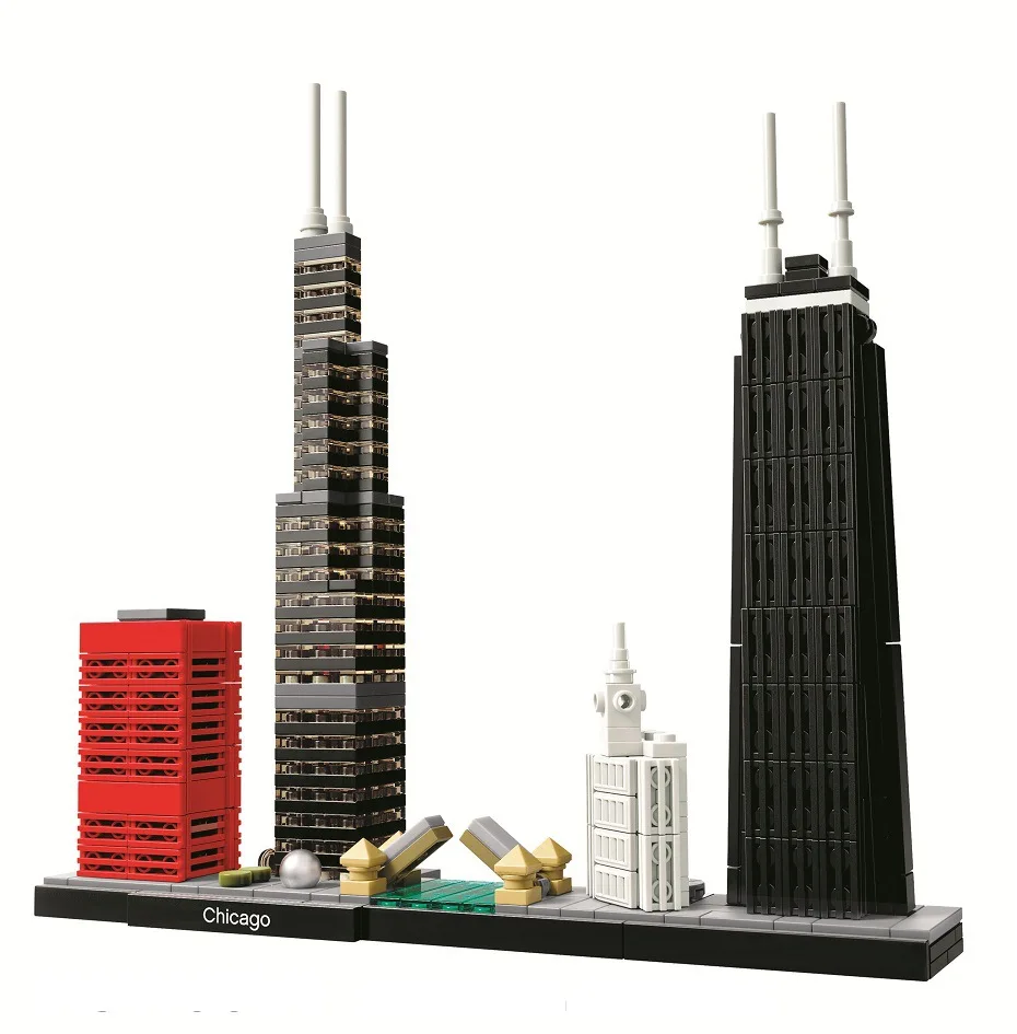 Архитектура Чикаго Skyline строительные блоки наборы город кирпичи классическая