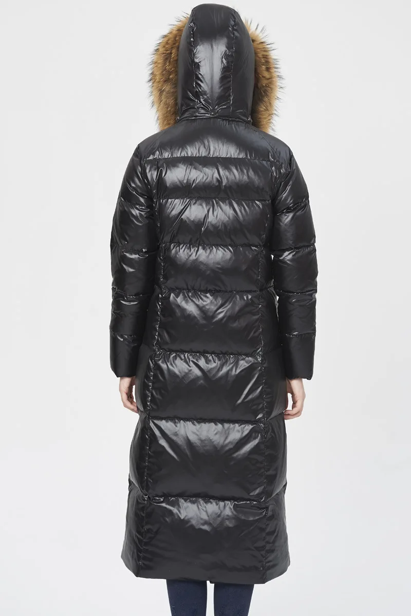 Женское зимнее пальто с капюшоном и воротником из меха енота|parka parka|parka womenparka coat |
