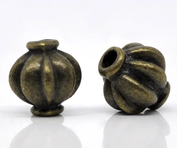 DoreenBeads металлические бусины с отверстием фонарь античная бронза цветные из