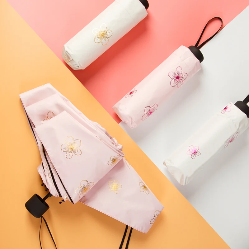 Kidorable Sunny and Rainy Umbrella Small Rainproof Umbrellas Parasol Windproof Rain Man Women Folding TJYH | Дом и сад