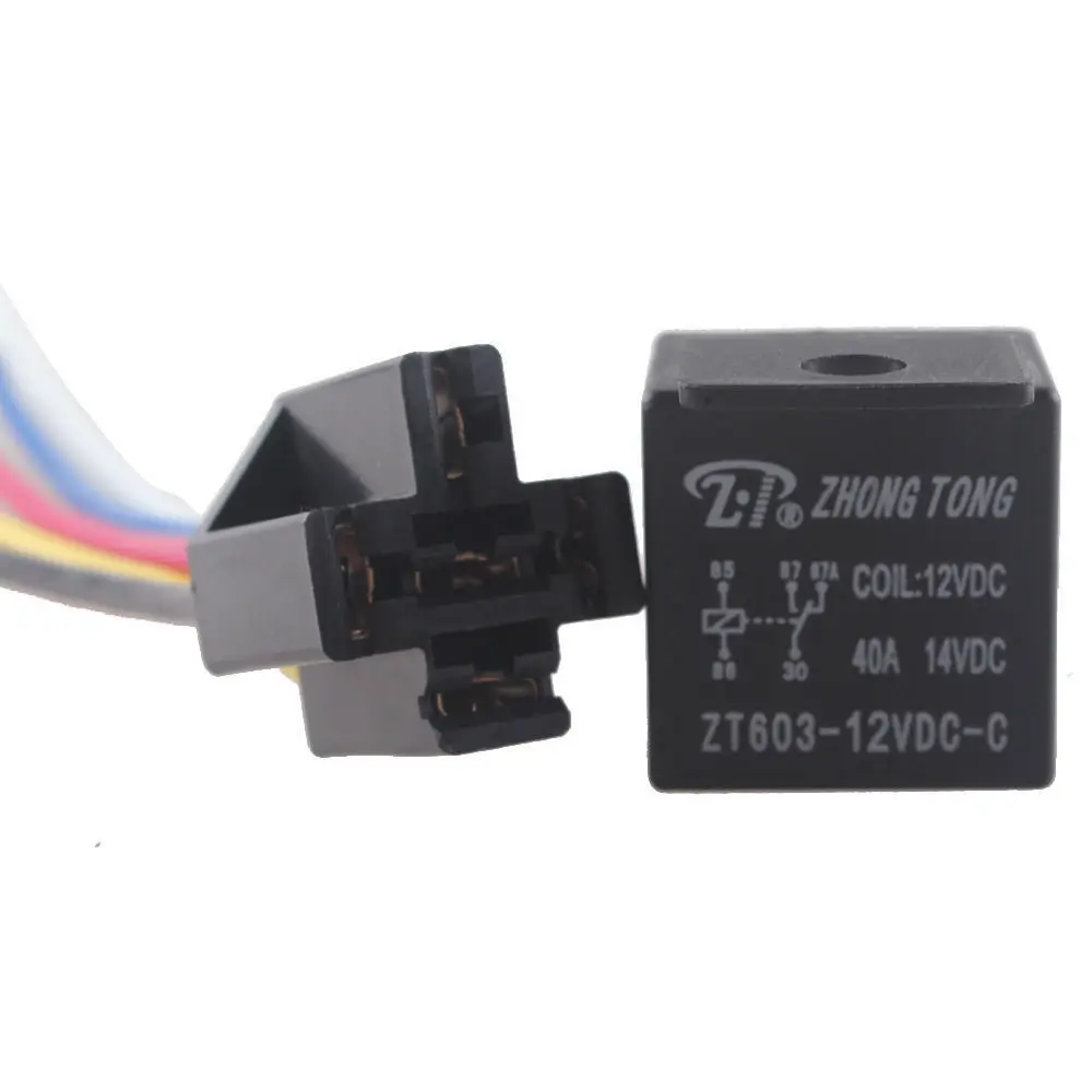 

EE support 10Pcs Car Auto Truck 12V 12 Volt DC 40A AMP Relay & Socket SPDT 5Pin 5 Wire