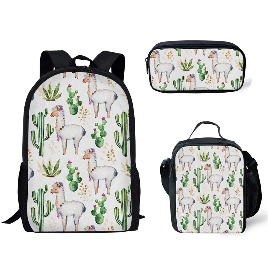 P4240CGK FORUDESIGNS/милые животные Альпака печати школьные сумки для детей в возрасте от 3 шт./компл. школьные сумки для детей сумки на плечо для девочек Mochila Escolar - Цвет: P4240CGK