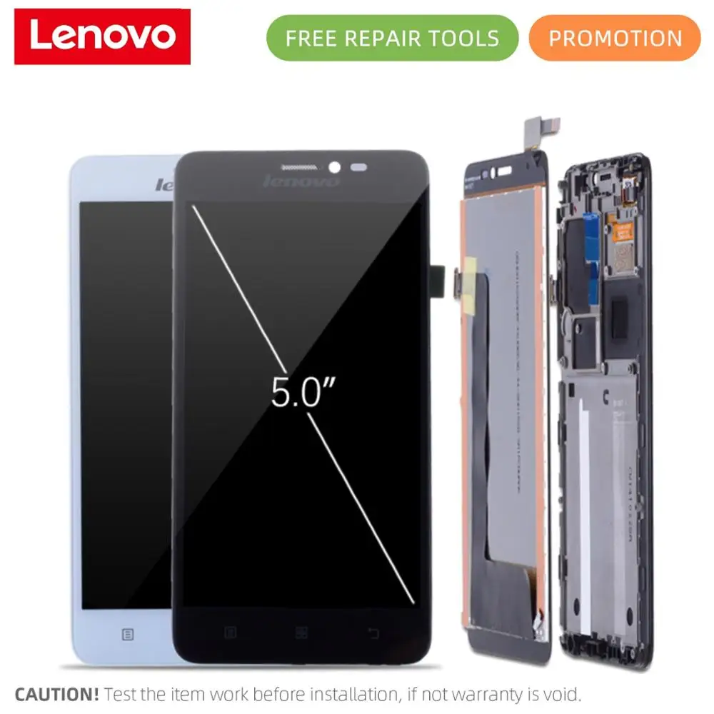 Дисплей для LENOVO S850 LCD в сборе с тачскрином на рамке Оригинал 5.0&quot черный белый |