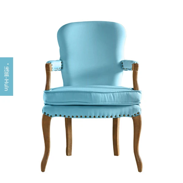 S6 Louis fashion Dining chairs American desk European retro solid wooden Nordic simple single Cafe leisure - Цвет: S6