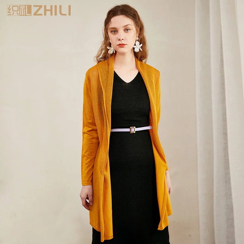 

ZHILI Spring 2019 Womens Open Drape Cardigan Sweater Coat