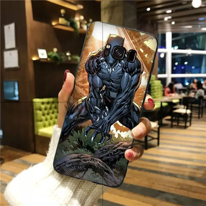 Ruicaica Marvel Черная пантера Ультратонкий чехол для телефона с мультяшным рисунком