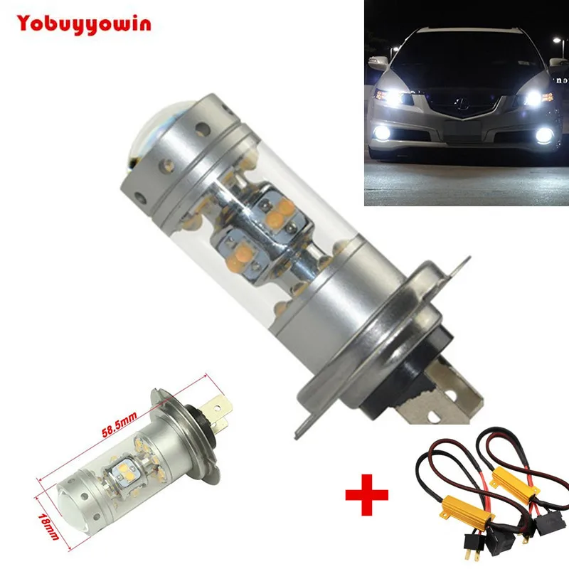 

2 AMPOULE H7 140W 1200lms SURPUISSANTE A 28 LED CREE Sharp CHIPS DE 5W FOGLIGHT FEUX DEL+ BOITIERS ANTI ERREUR